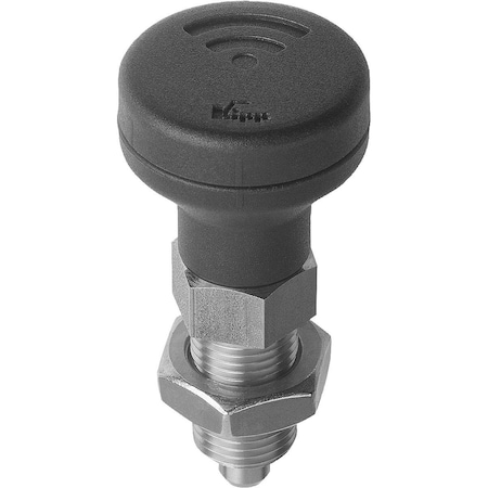 Indexing Plunger W Sensor, Size:3, M16X1,5, D=8, Form:B Wo Locking Slot W.Locknut, Stainless Not